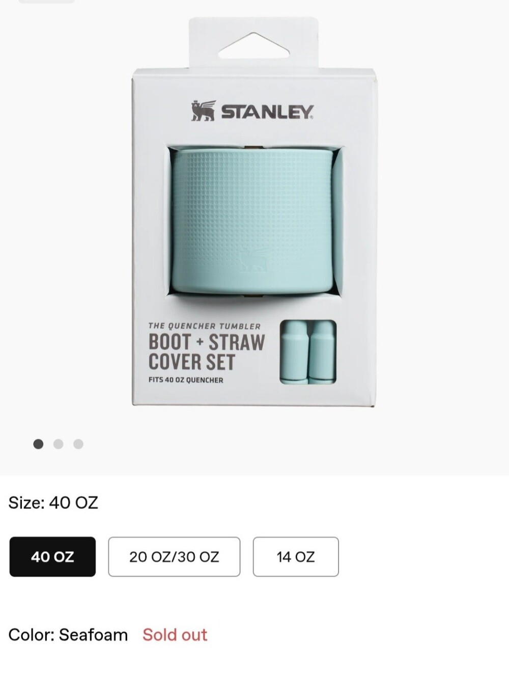 Stanley Seafoam Boot & Straw Cover Set